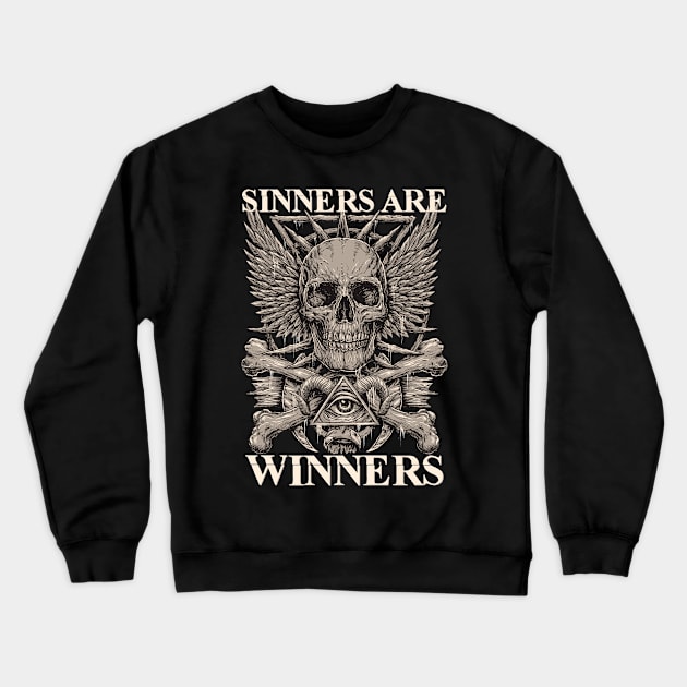 Sinners Are Winners Crewneck Sweatshirt by BlackRavenOath